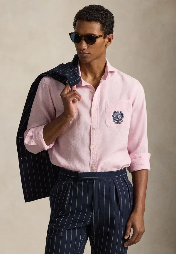 Рубашка из льна Polo Ralph Lauren, розовый