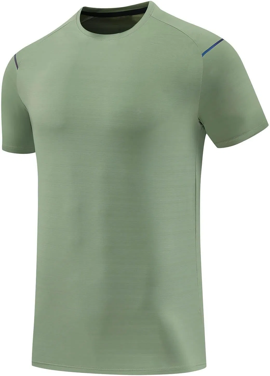 Мужская футболка с V-образным вырезом, 3/4 рукав, Regular Fit, Army Green — фото 3