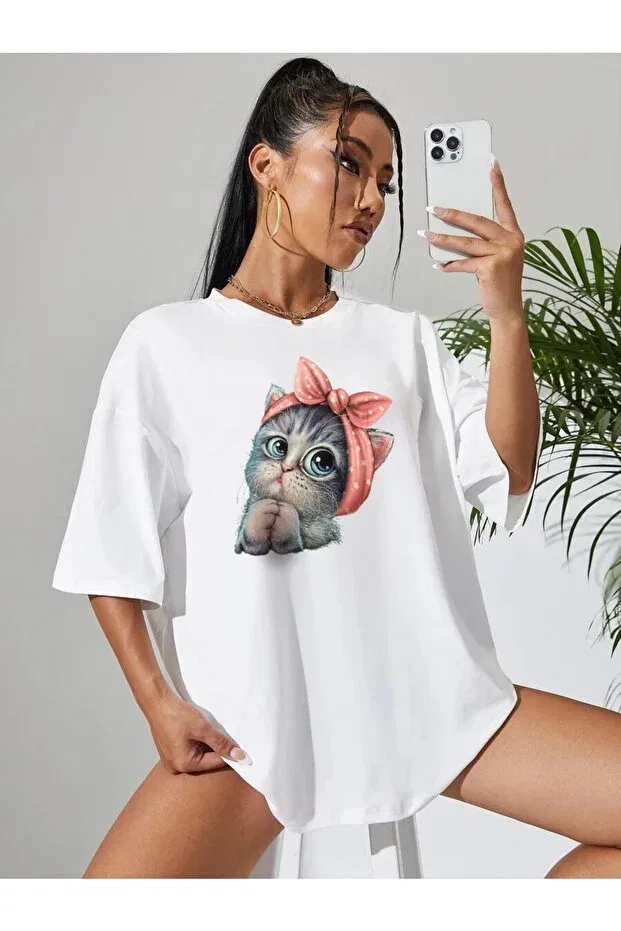 Женская футболка оверсайз с принтом Daxis Sportwear Company, White — фото 3