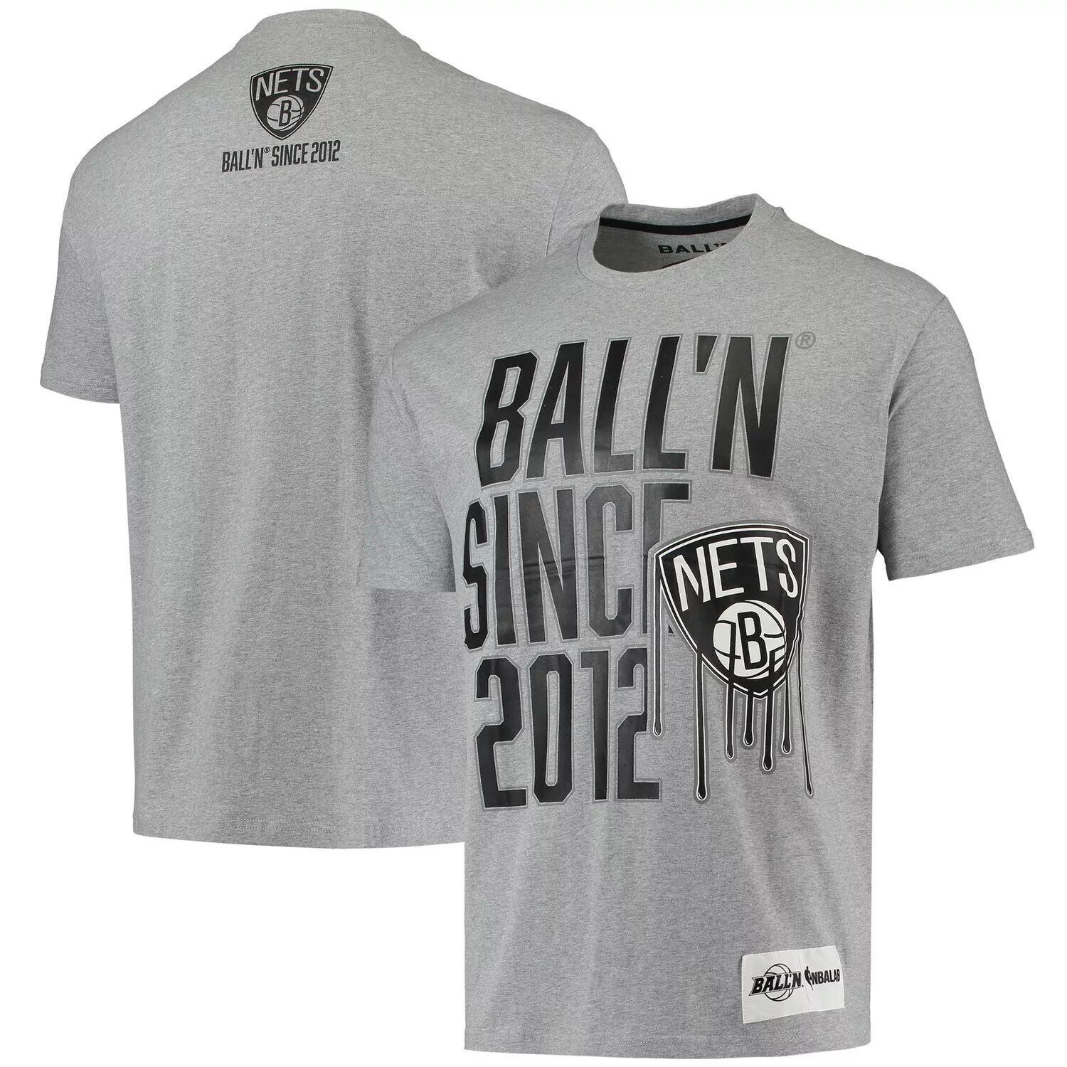 

Мужская футболка BALL'N Heathered Brooklyn Nets с 2012 года