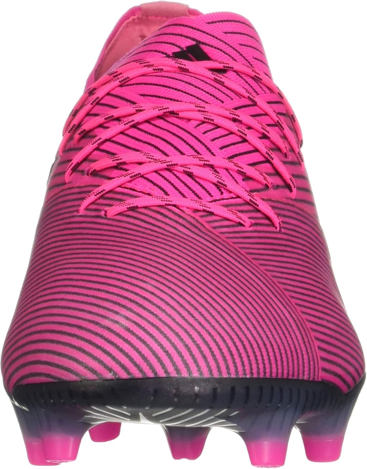 Мужские футбольные бутсы Adidas Nemeziz 19.1 для твердого грунта, розовый/черный — фото 2