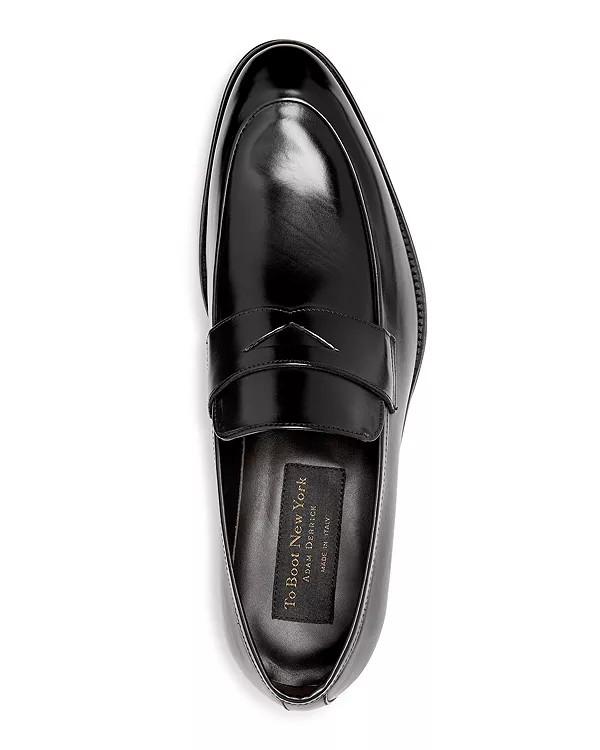 Мужские лоферы Francis Penny Loafers - эксклюзив To Boot New York, черный — фото 2