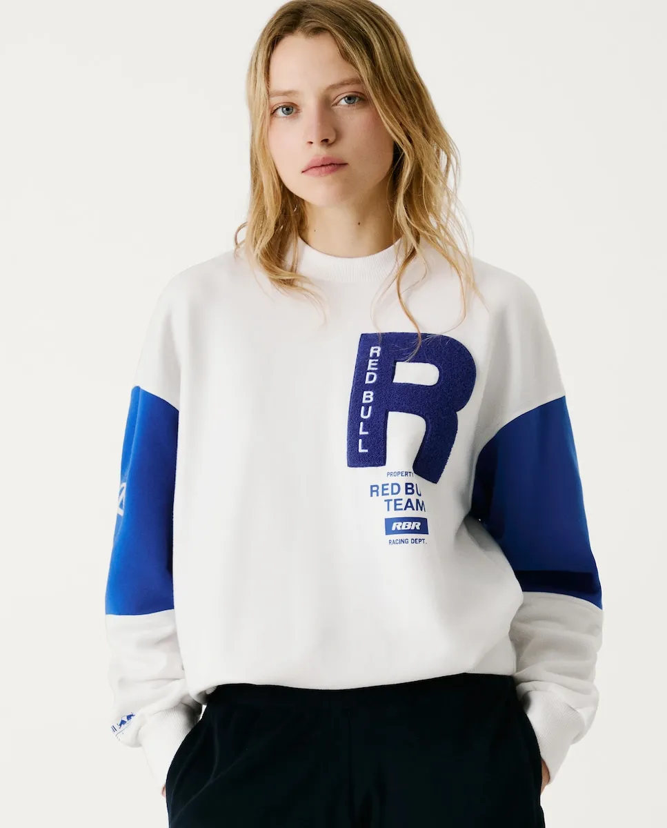 

Женская толстовка в стиле колор-блок с приспущенными плечами Pepe Jeans, белый