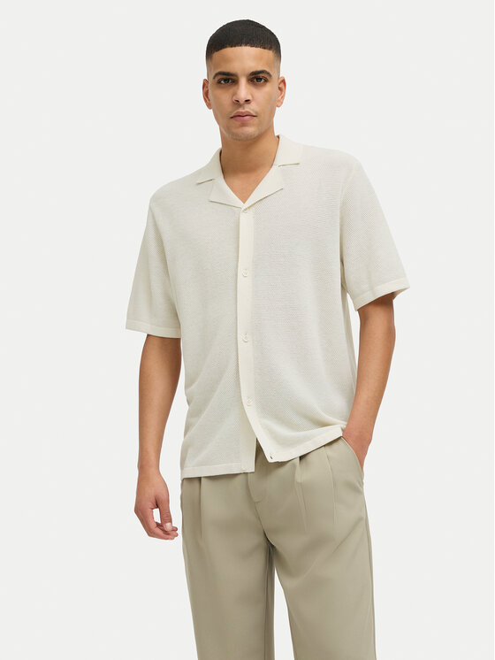 

Свободная рубашка поло Orion 12268226 Jack&Jones, экрю