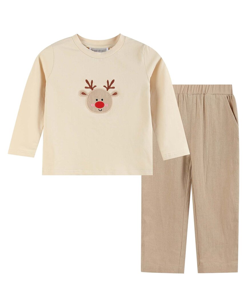 

Комплект из рубашки и брюк Lil Cactus Reindeer, коричневый