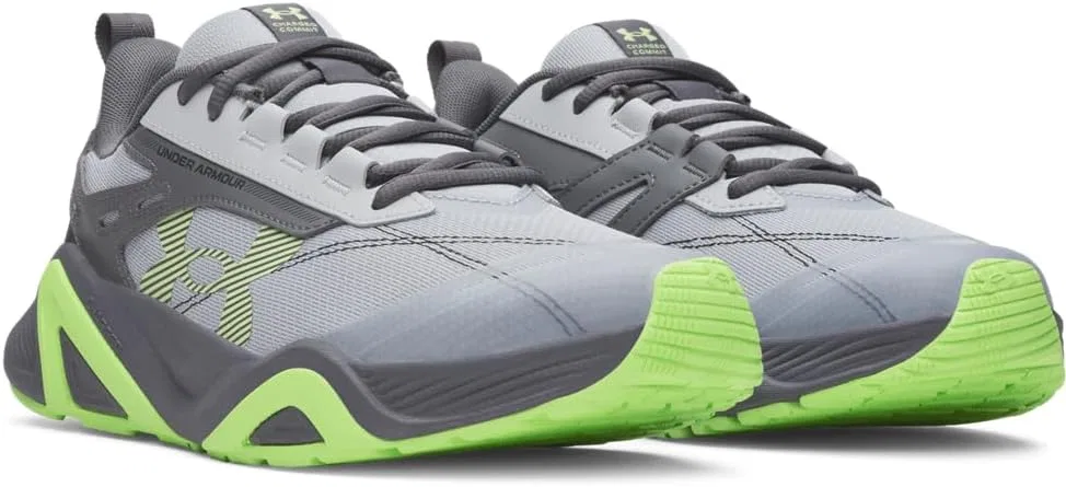 Мужские кроссовки Under Armour UA Charged Commit Tr 5, Mod Gray Castlerock Lumos Lime — фото 2