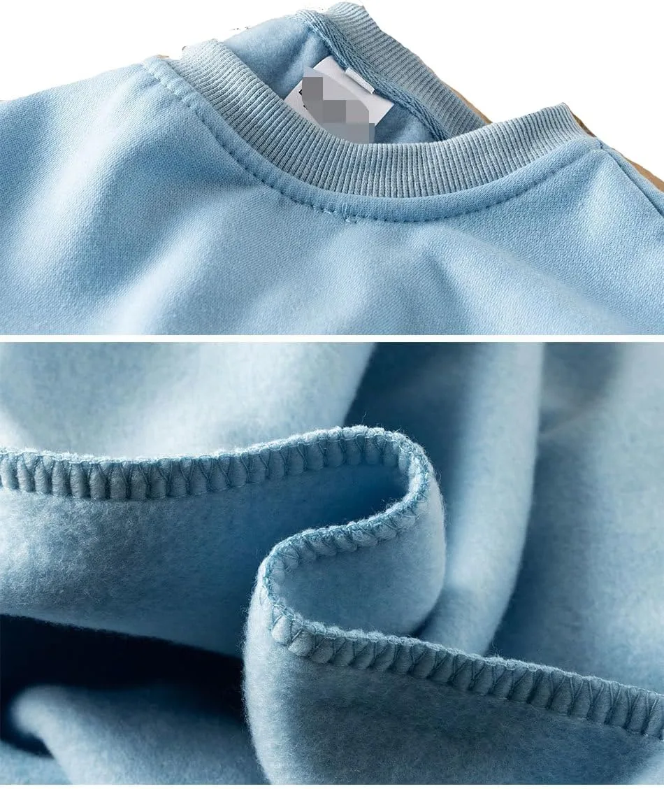 Весенне-осенний Unisex Oversized свитер O-Neck Basic Hoodies Casual Daily — фото 4