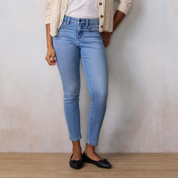 

Женские джинсы скинни со средней посадкой Lc Lauren Conrad, цвет light medium wash