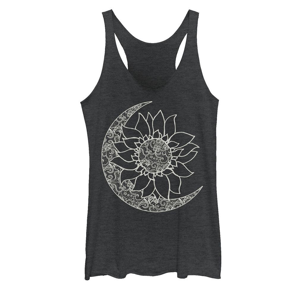 

Юниорская майка Moon & Sun Inside Sunflower Racerback, цвет Black Heather