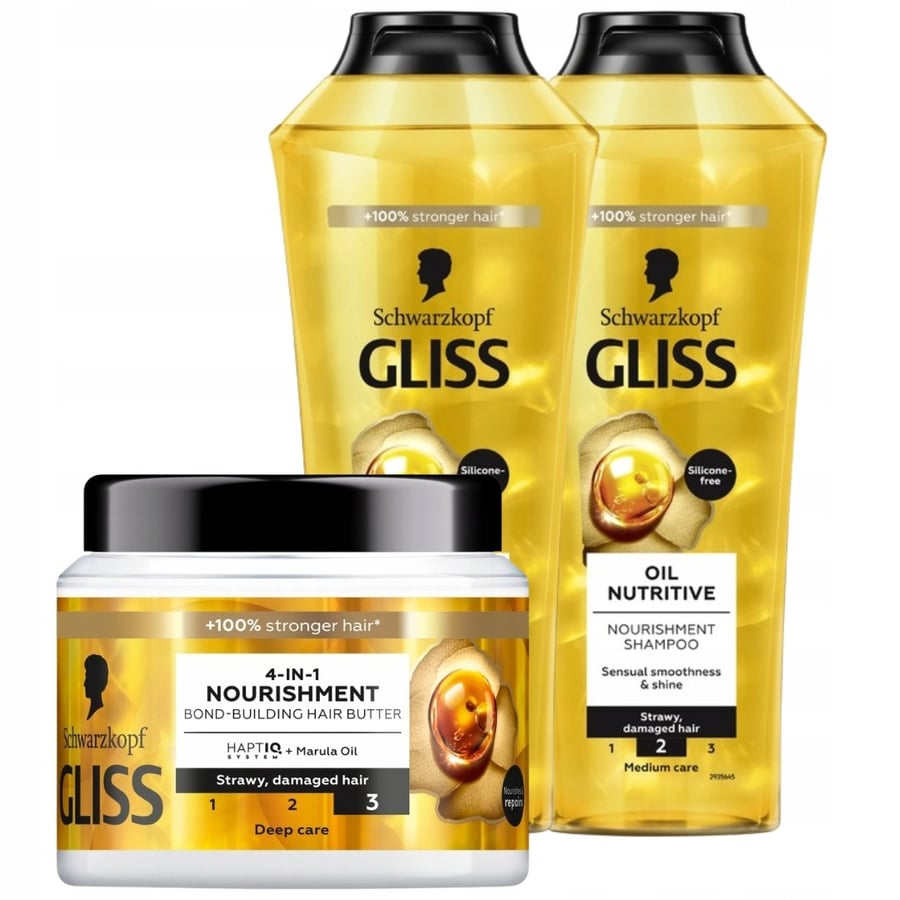 

Gliss Oil Nutritive Set Шампунь 2x 400 мл + Маска 400 мл Inna marka