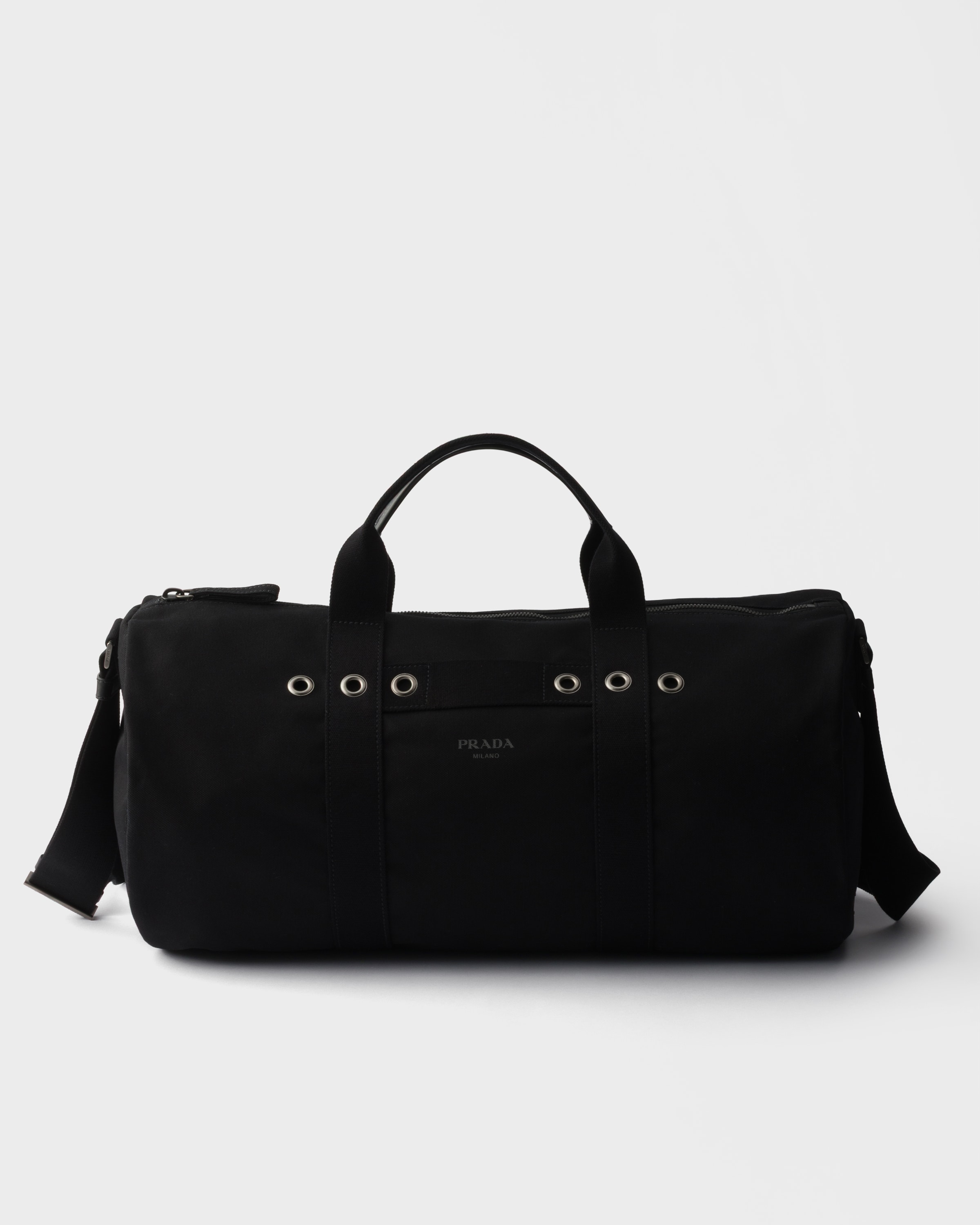 

Дорожная сумка из холста Prada, черный