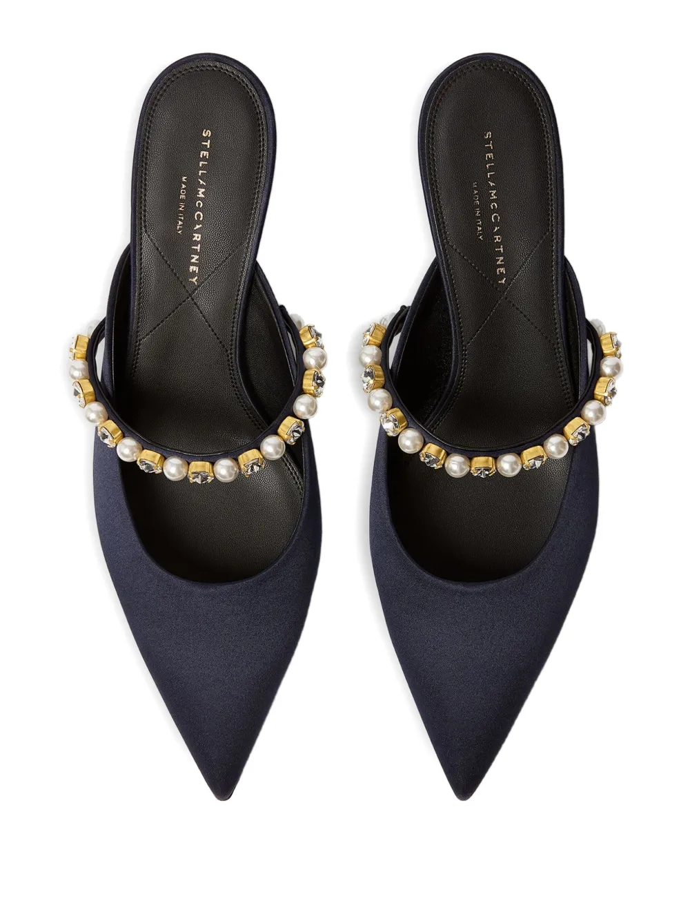 Босоножки с искусственным жемчугом STELLA MCCARTNEY, синий — фото 4