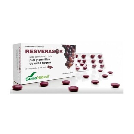 

Resverasor 600Mg Увлажняющее средство для лица, 60 таблеток, Soria Natural
