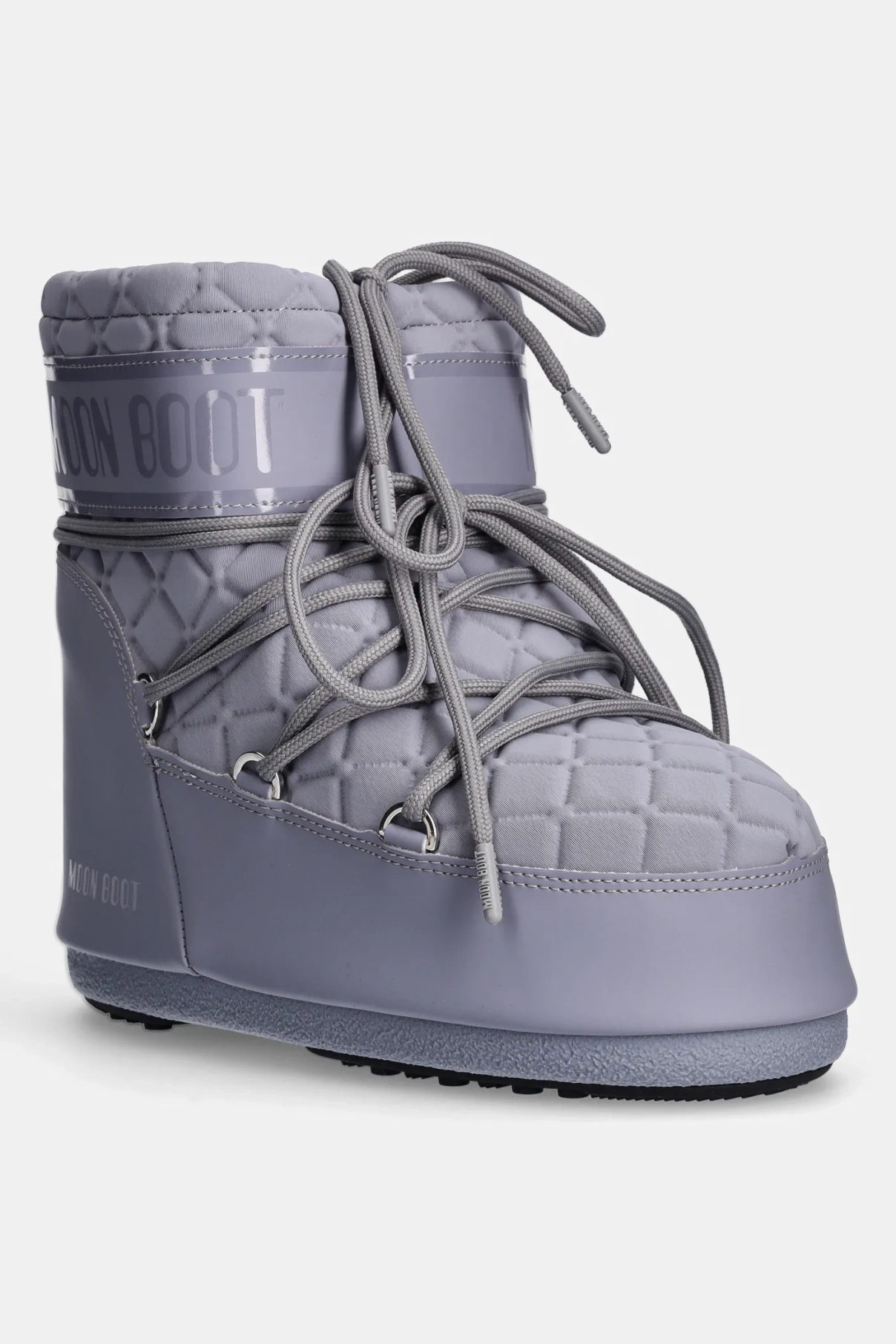 Зимние ботинки Moon Boot MB ICON короткие стеганые, серый