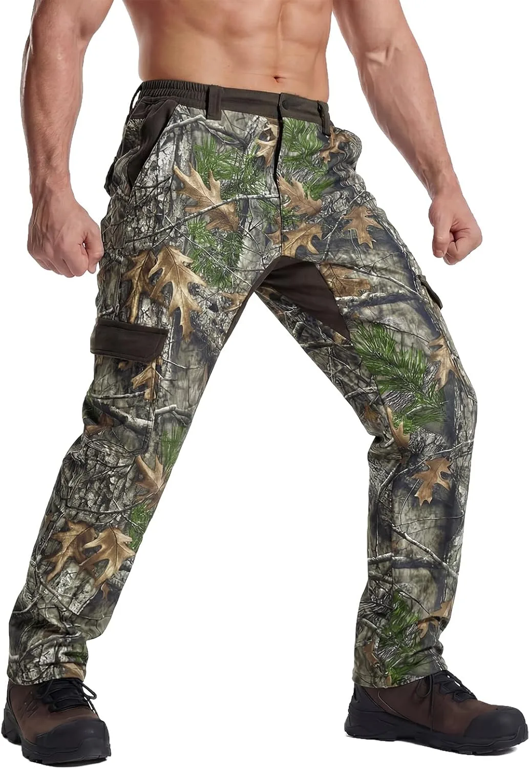 

Мужские тактические штаны Loogu с флисовой подкладкой, камуфляж, ветрозащитные