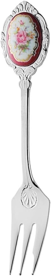 

Takakuwa Metal 002580 Вилка для торта с ободком в форме розы, серебро, Sliver