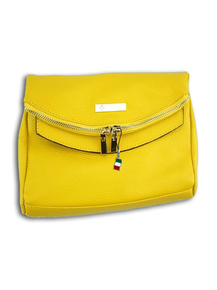

Кожаная сумка через плечо, клатч Florence, желтая, примерно 24 см Florence
