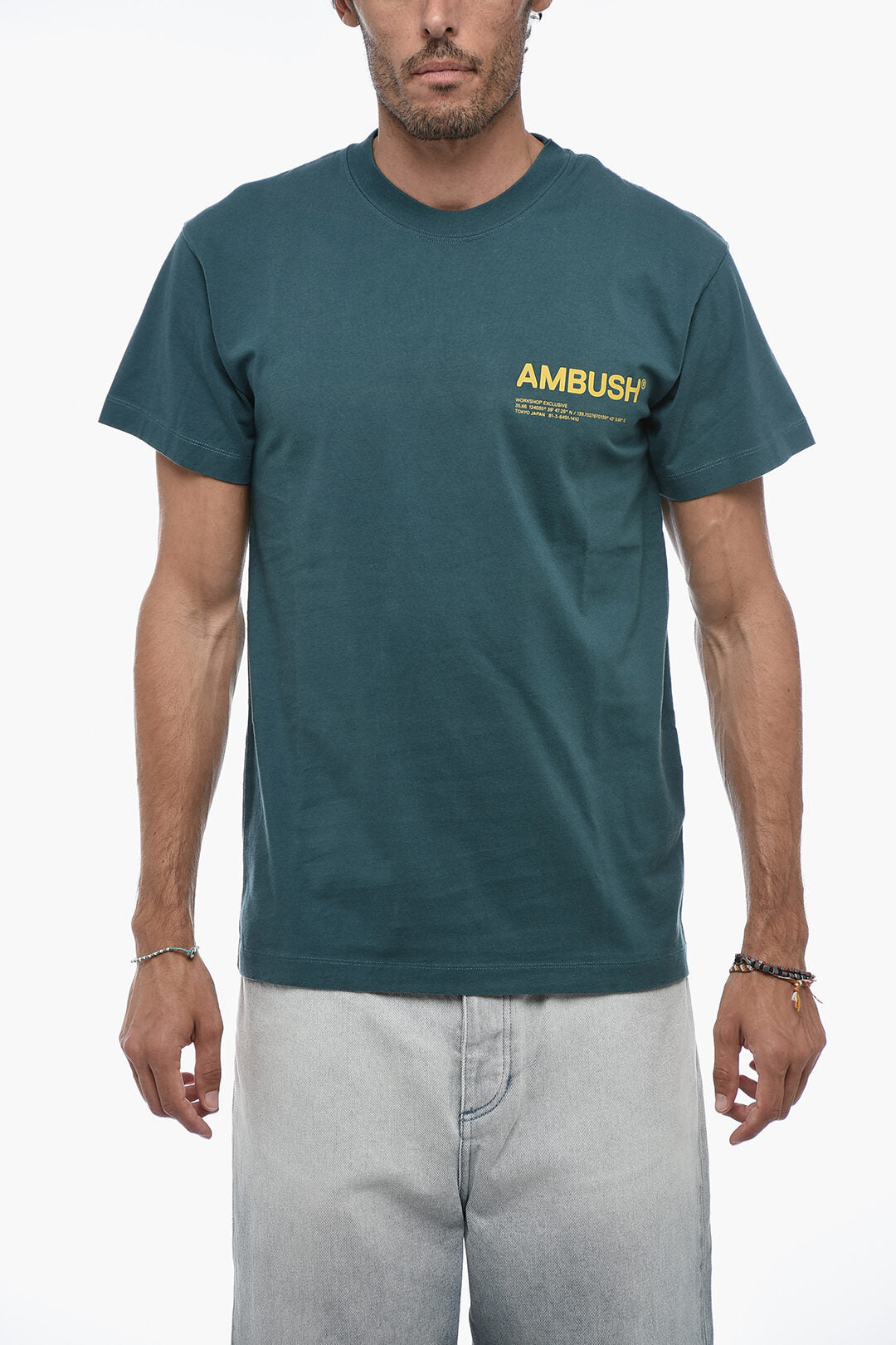 

Футболка Ambush Crew Neck WORKSHOP EXCLUSIVE из хлопка, зеленый