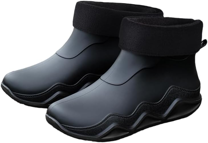 

Женские водонепроницаемые ботинки Hhhchpm, модные мужские дождевые ботинки, противоскользящие, износостойкие, водонепроницаемые дождевые туфли для работы на улице, рыбалки, путешествий, пара дождевых ботинок, черный