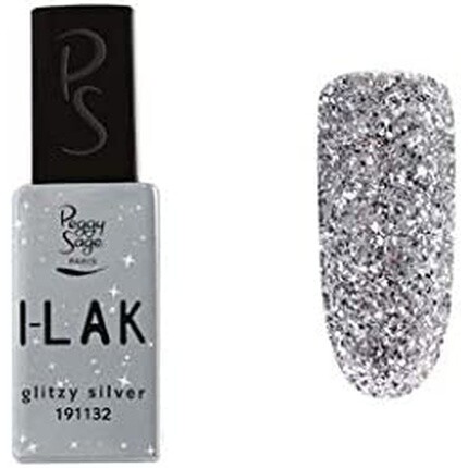 

I-Lak Soak Off Гель-лак Glitzy Silver 11 мл, Peggy Sage