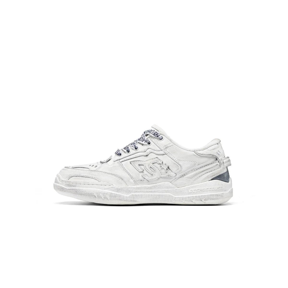 Кроссовки мужские низкие повседневные из кожи Mechera Top Grain Cow Leather DCSHOES, Glacier Gray[Standard, True to Size]