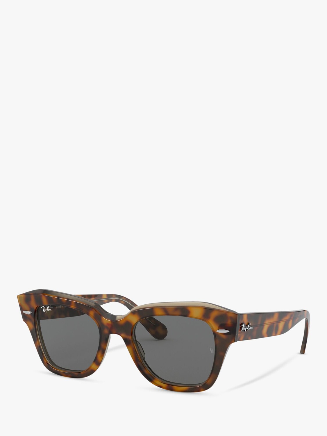 

Солнцезащитные очки Ray-Ban RB2186 State Street унисекс в черепаховом корпусе, светло-коричневые