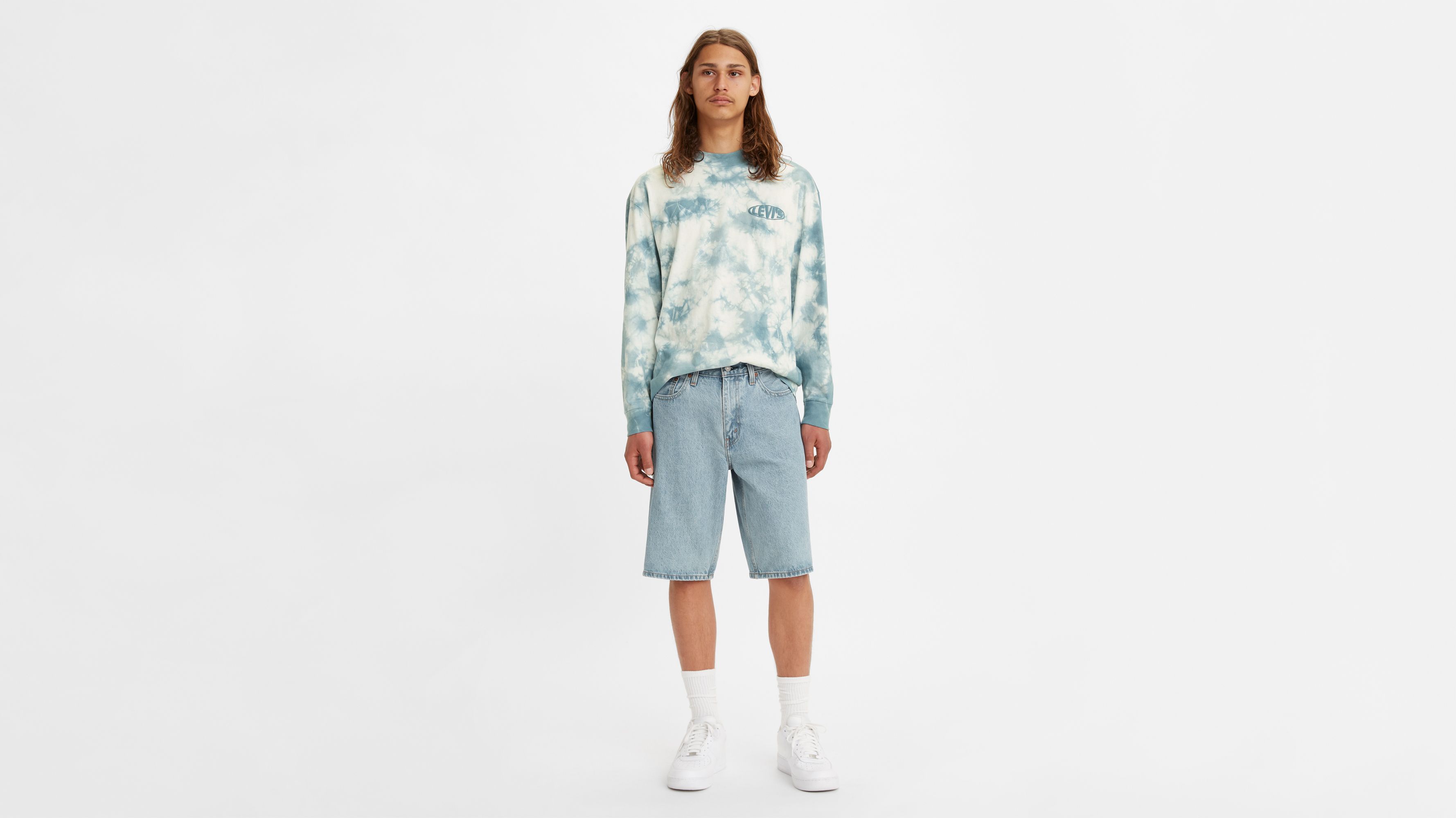 

469 Свободные мужские шорты 12 дюймов Levi's, цвет Light Score - Light Wash - Non Stretch
