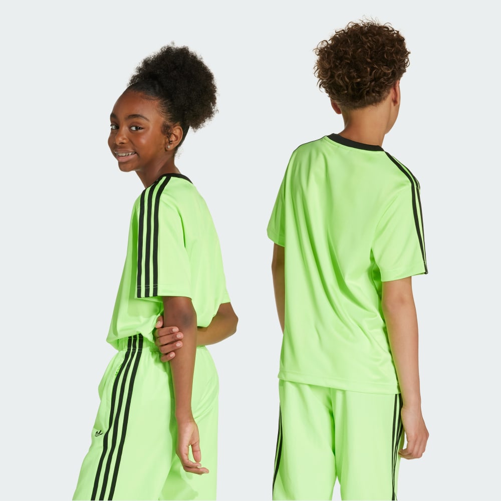 Футболка Adidas Jacquard Tee Kids, цвет Signal Green/Black — фото 3