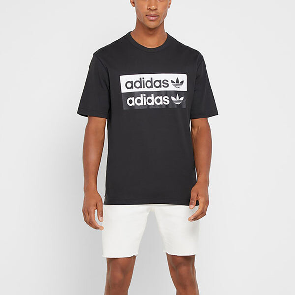 Футболка originals vocal logo printing short sleeve black Adidas, черный — фото 3