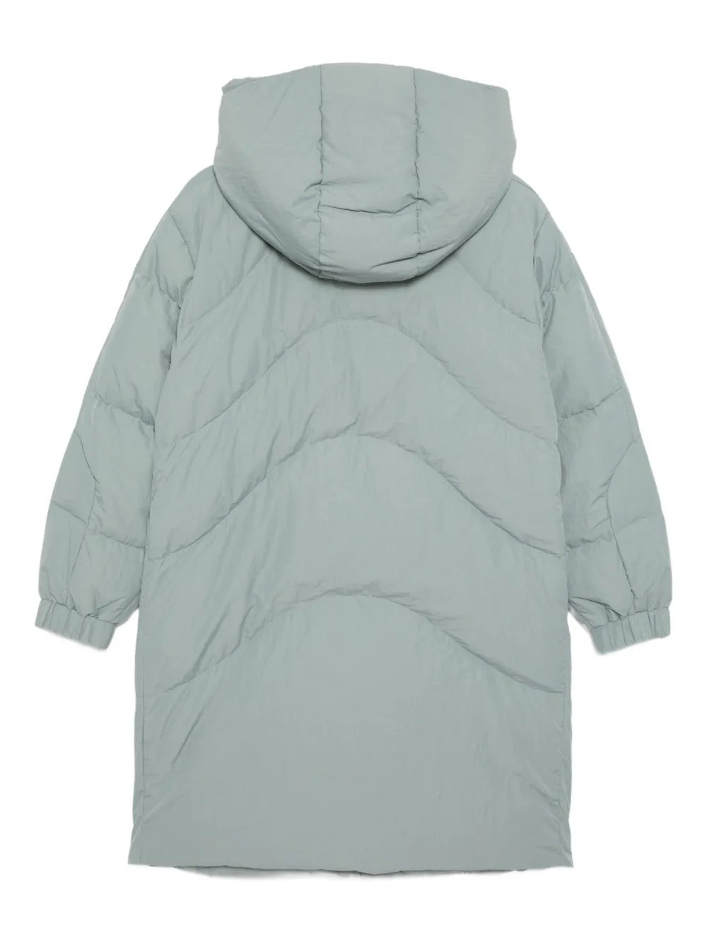 Пуховик с нашивкой-логотипом ASV Emporio Armani Kids, синий — фото 2