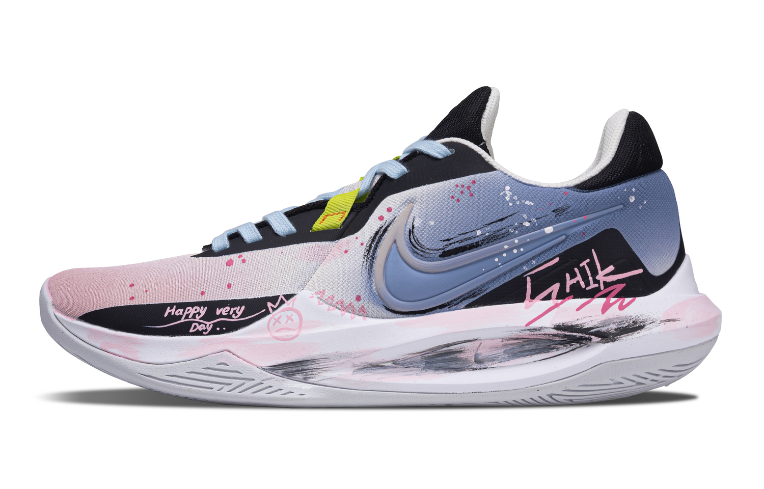 

Nike Precision 6 Floral Zero Cushioning низкие баскетбольные кроссовки мужские розовый синий