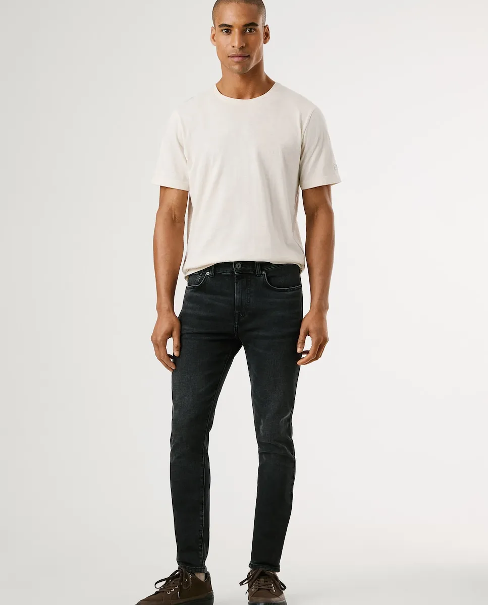 

Мужские джинсы Finsbury узкого кроя с застежкой-молнией Pepe Jeans, черный