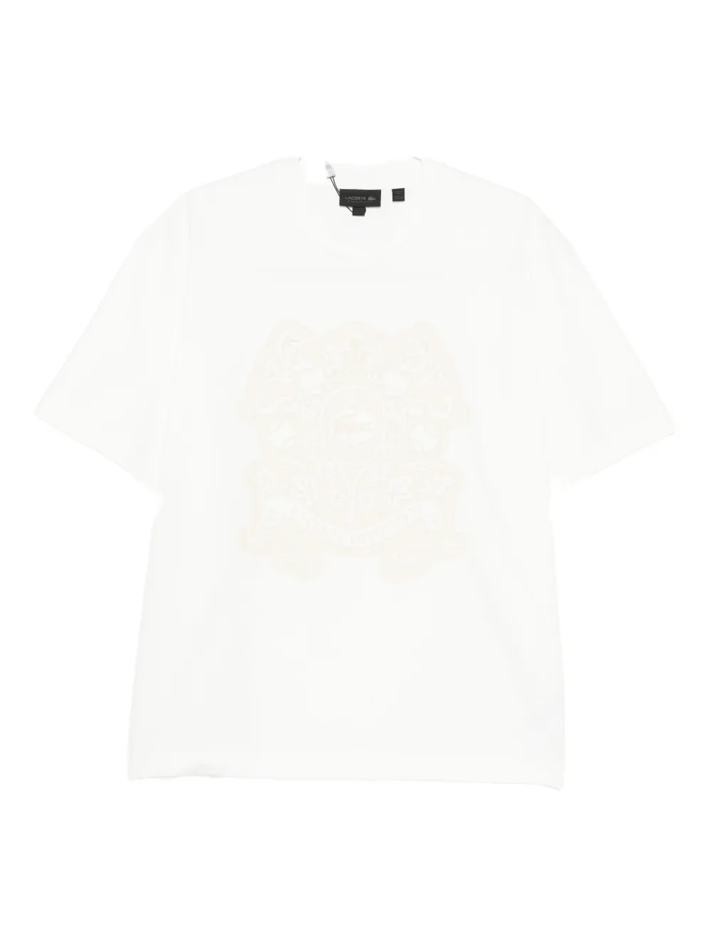

Футболка с графическим принтом Lacoste, белый