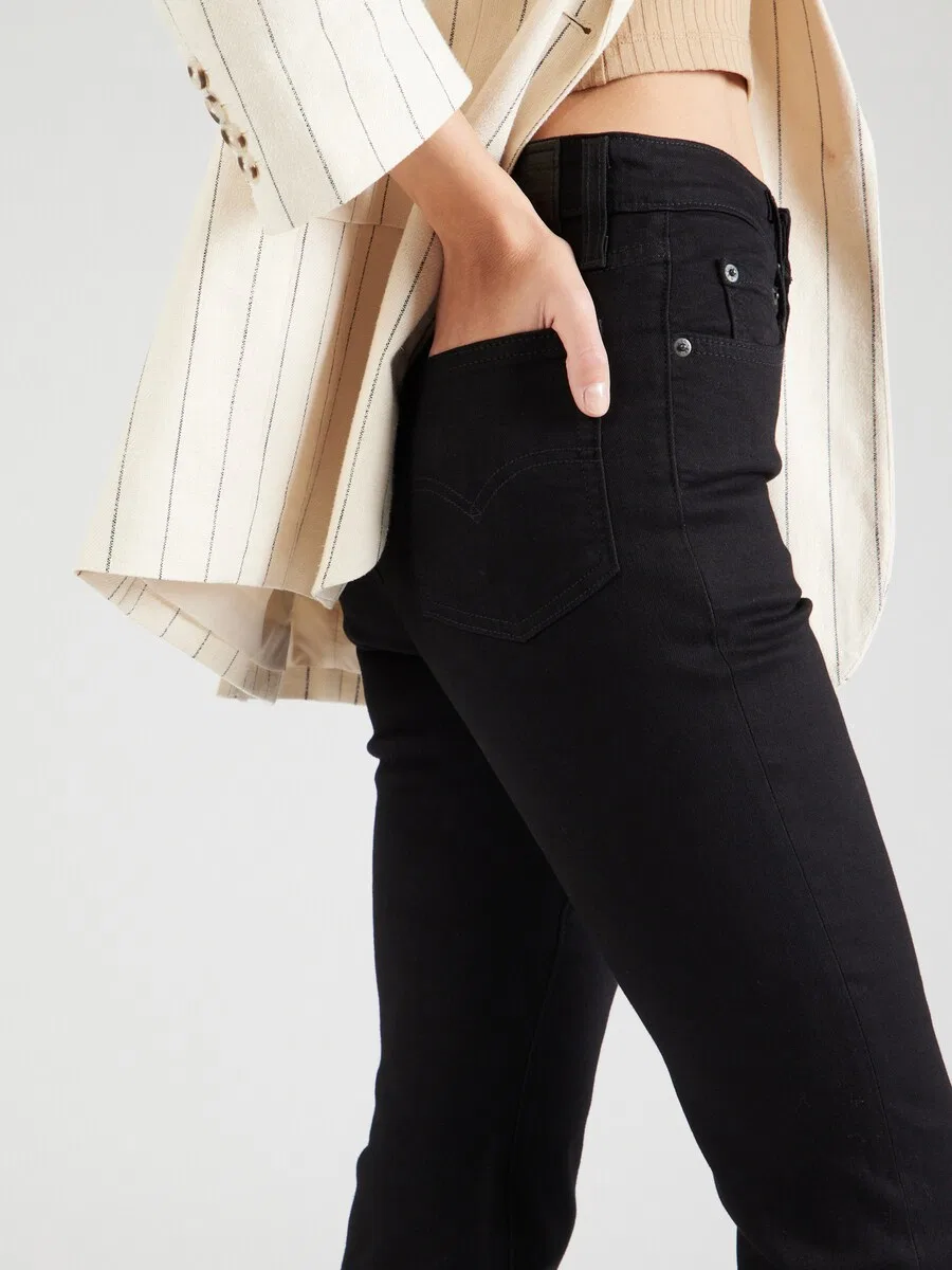 Джинсы-клеш LEVI'S '726 High Rise Flare Jeans' черного цвета — фото 2