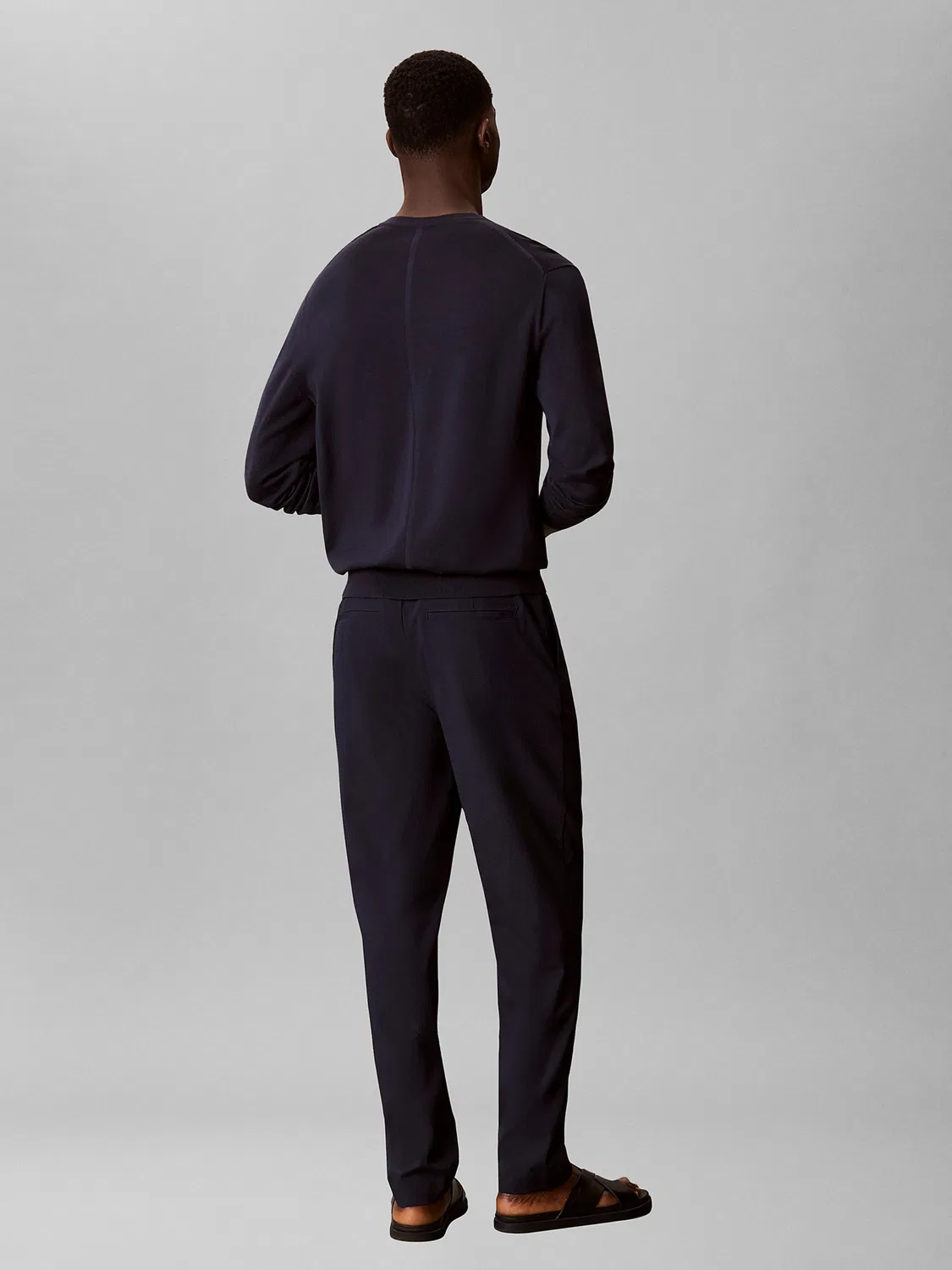 Брюки Calvin Klein Regular, темно-синие — фото 4