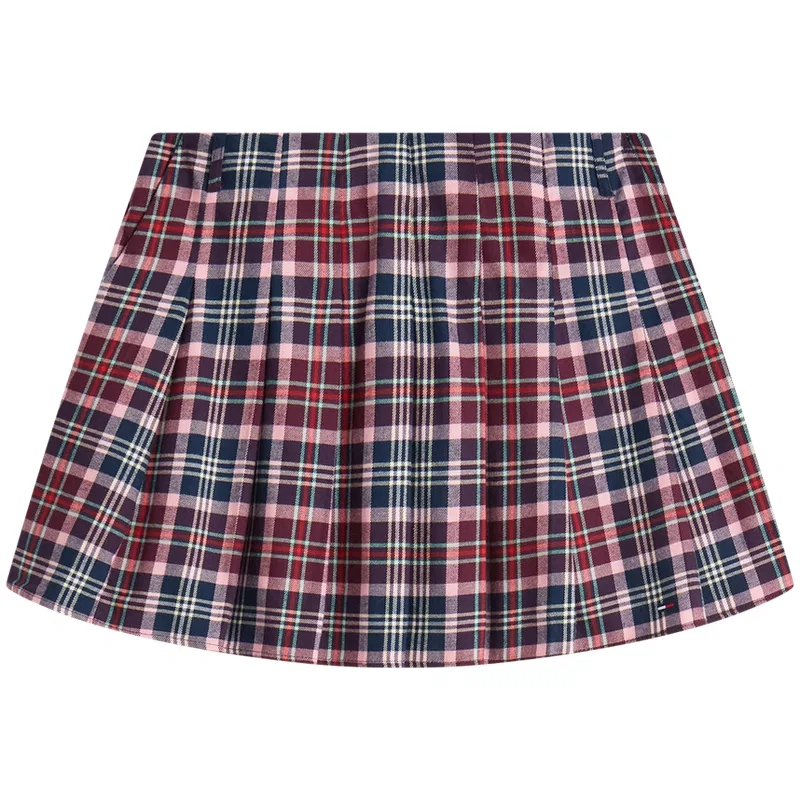 Женская юбка-плиссе с принтом в клетку Tommy Hilfiger, Red Blue Plaid