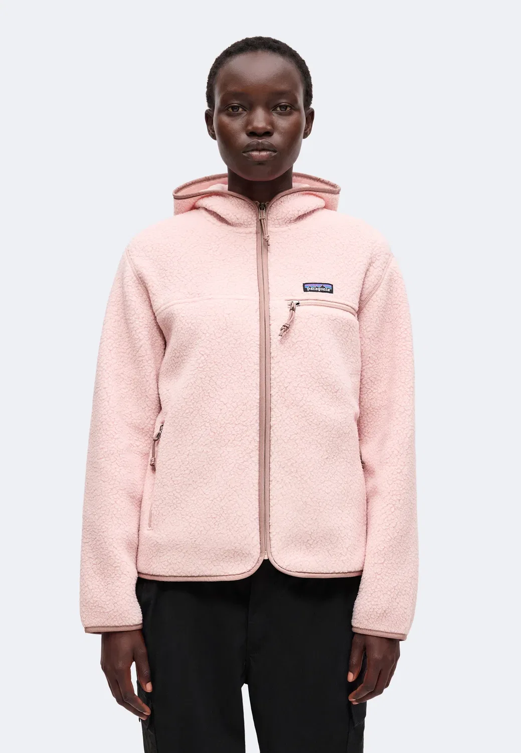 Ретро худи - флисовая куртка Patagonia, Fuzzy Mauve