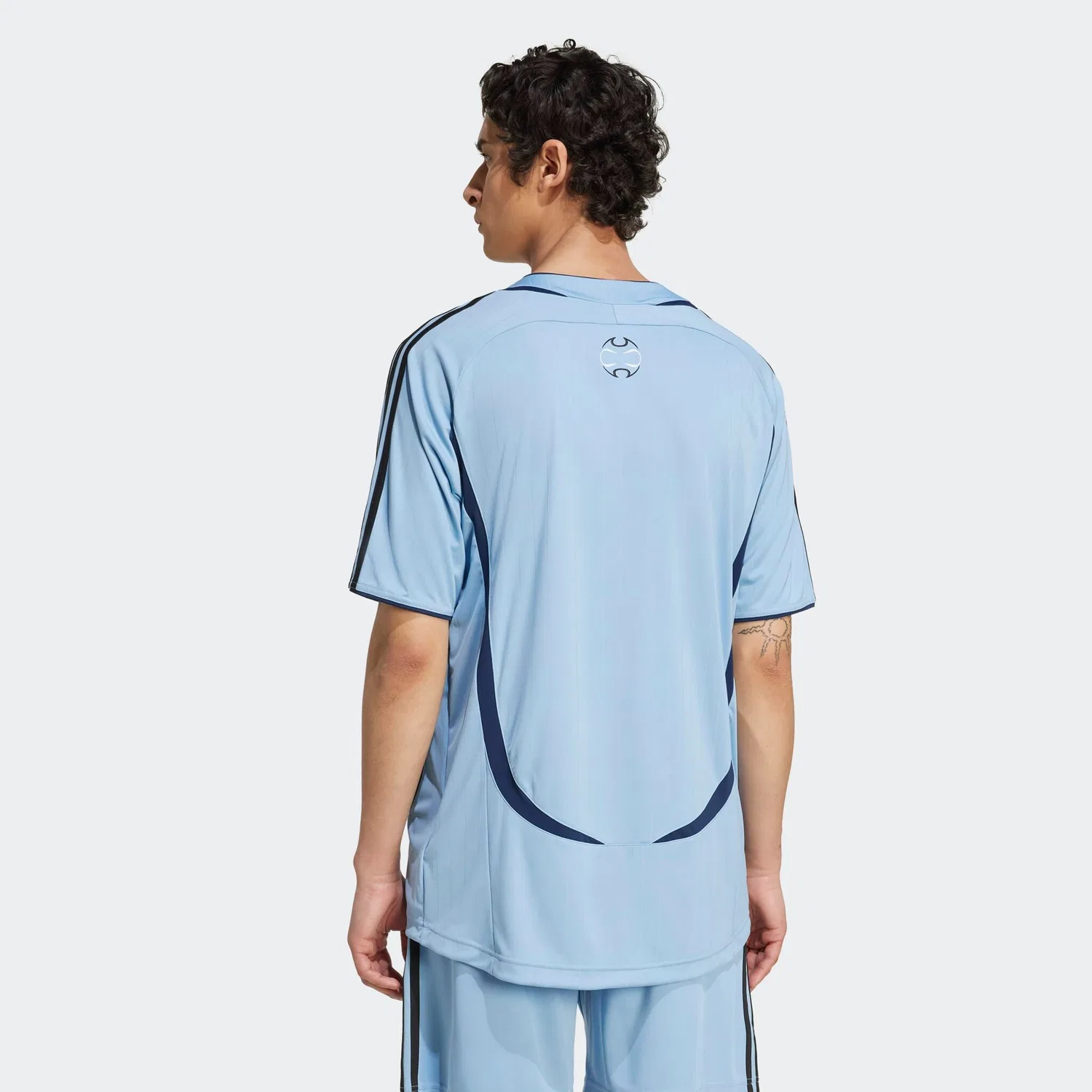 Мужская футболка с принтом Adidas Originals, Ash Blue/Black — фото 2