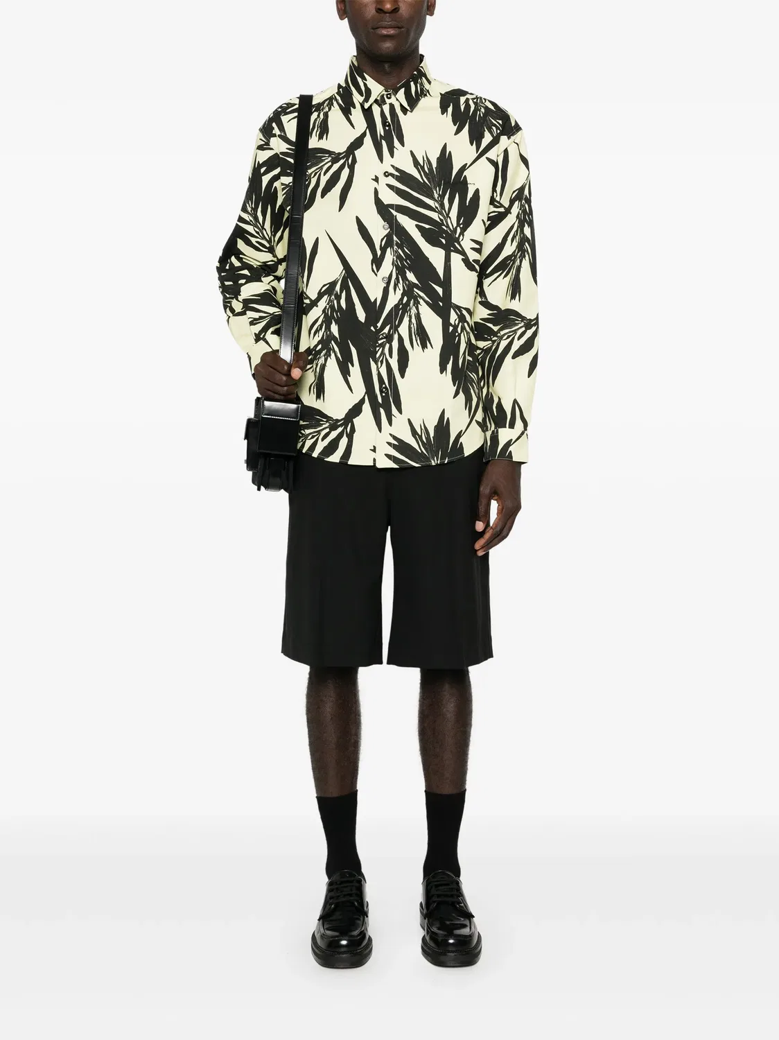 Рубашка La Chemise Simon из хлопка Jacquemus, масляный желтый/черный — фото 4