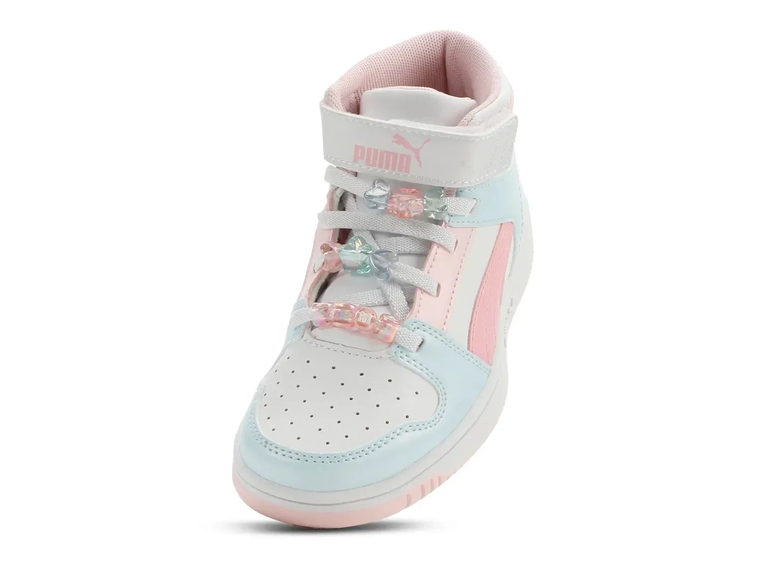 Кроссовки высокие Rebound Layup, PUMA, белый/синий/розовый — фото 4