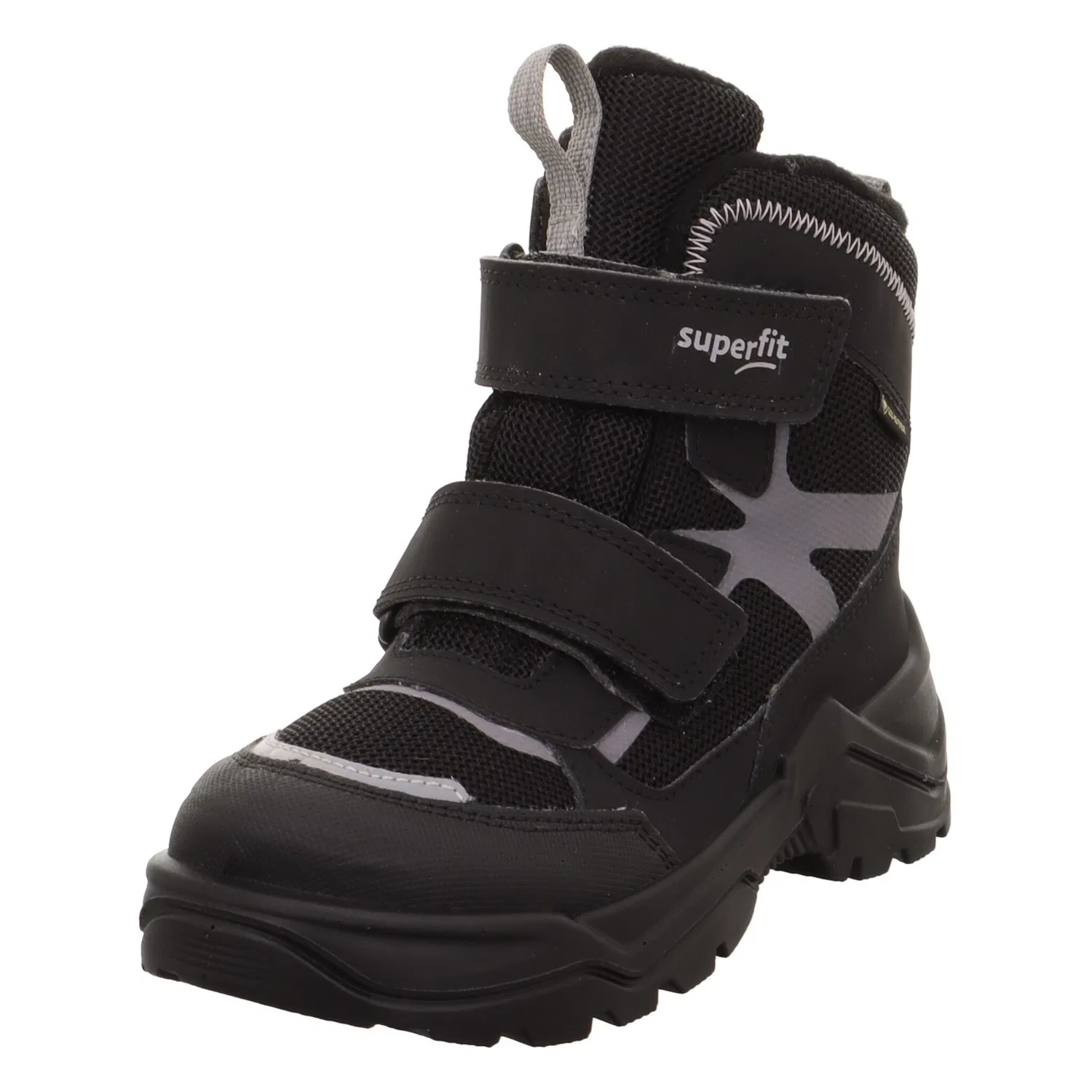 Детские снежные ботинки на липучках Superfit, Black-Light Gray