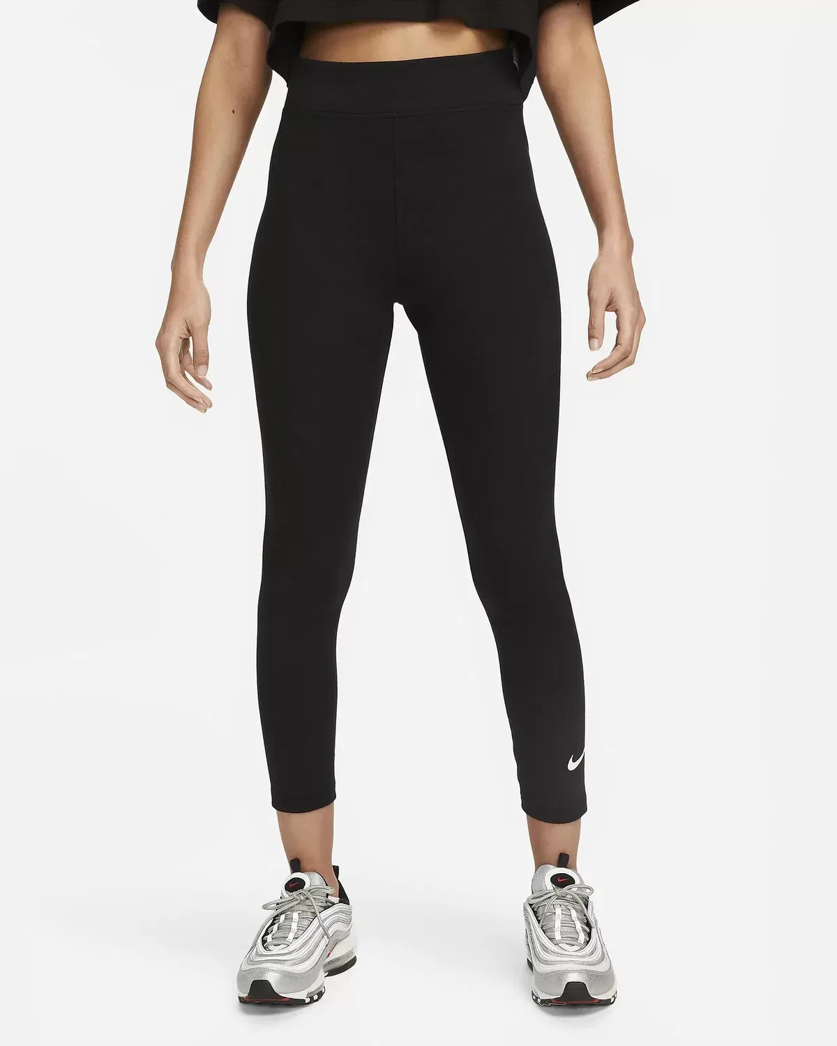 Женские леггинсы с высоким поясом Nike Tight NSW NK CLSC HR 7/8 TIGHT LBR, Черный