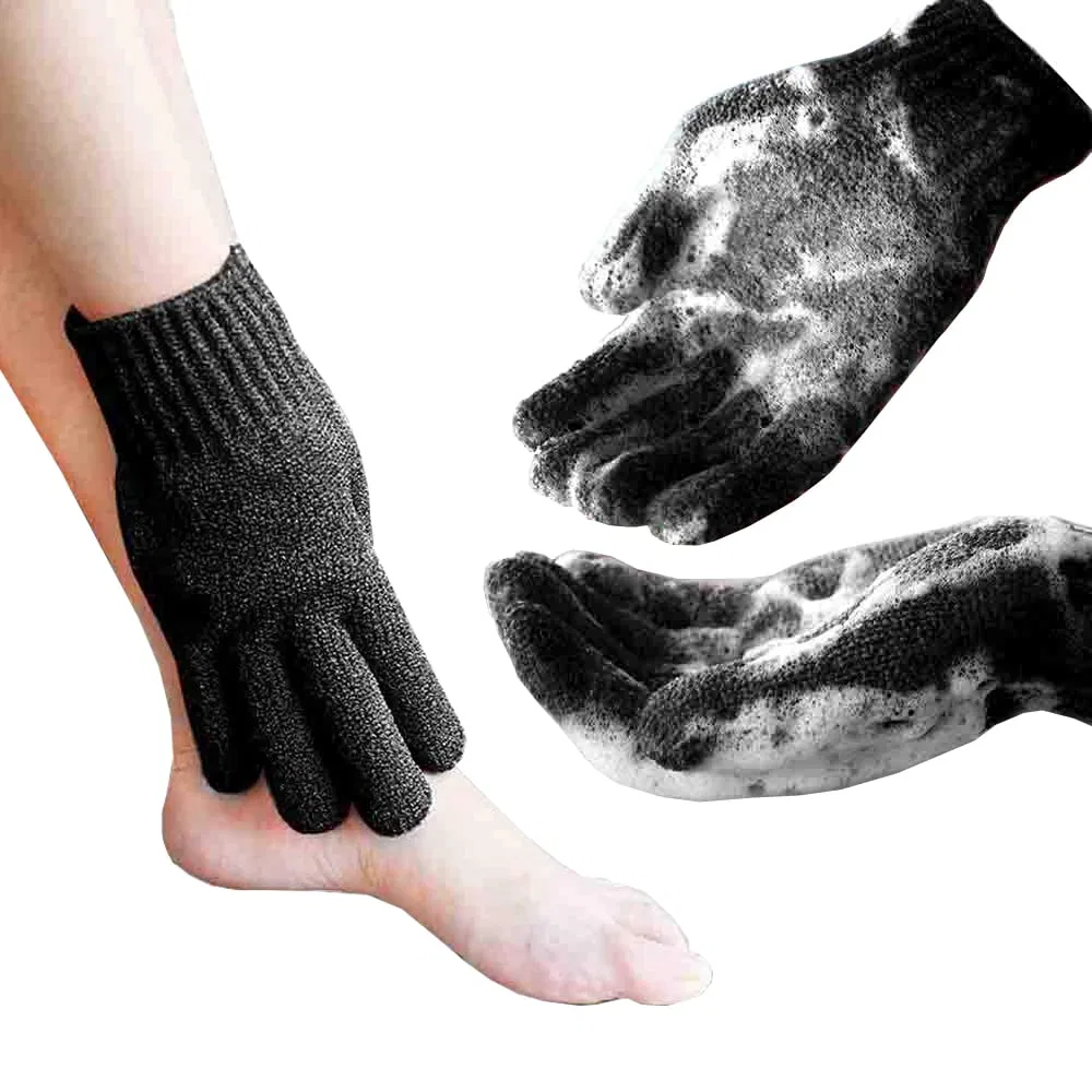 Перчатки для пилинга Strong Exfoliating, MIG4U, пара, черный