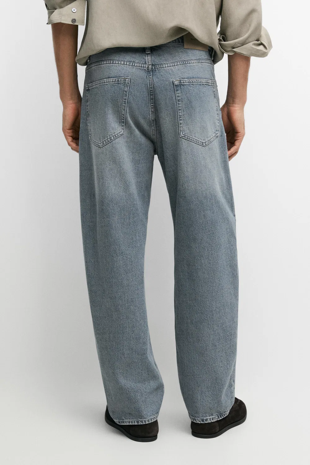 Джинсы Massimo Dutti Barrel Fit, индиго — фото 4