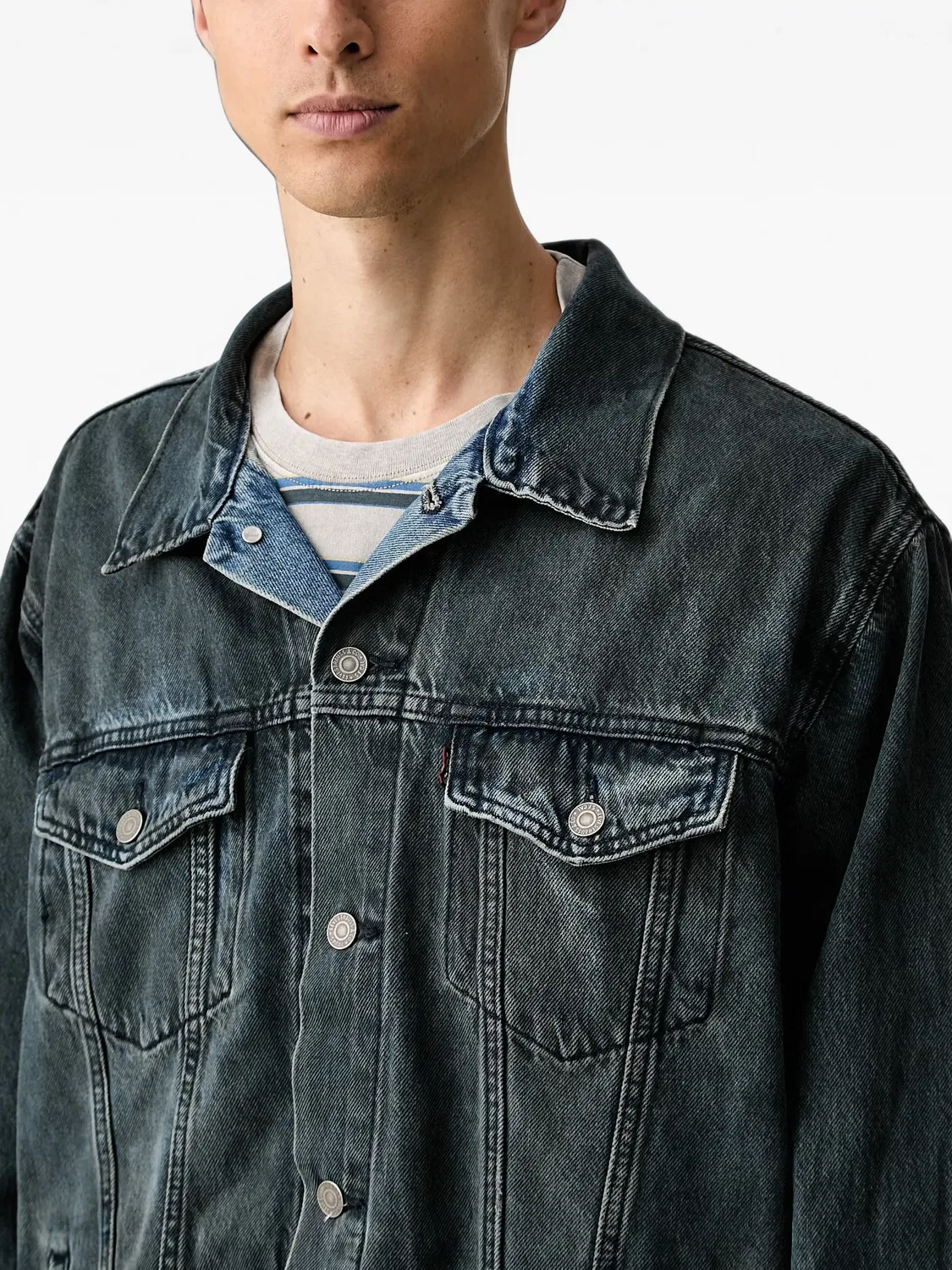 Джинсовая куртка Trucker серая Levi's, серый — фото 2