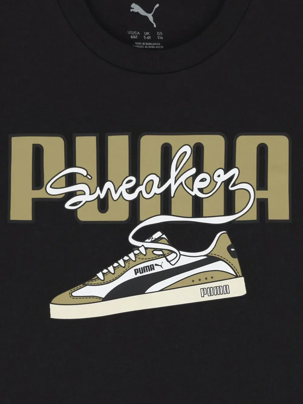 Футболка с логотипом PUMA Kids, черный — фото 3