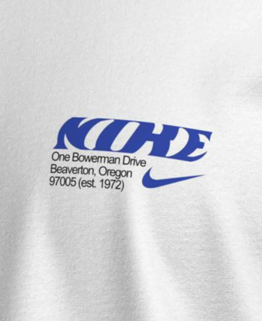 Мужская футболка с графическим принтом и круглым вырезом Nike, White — фото 4