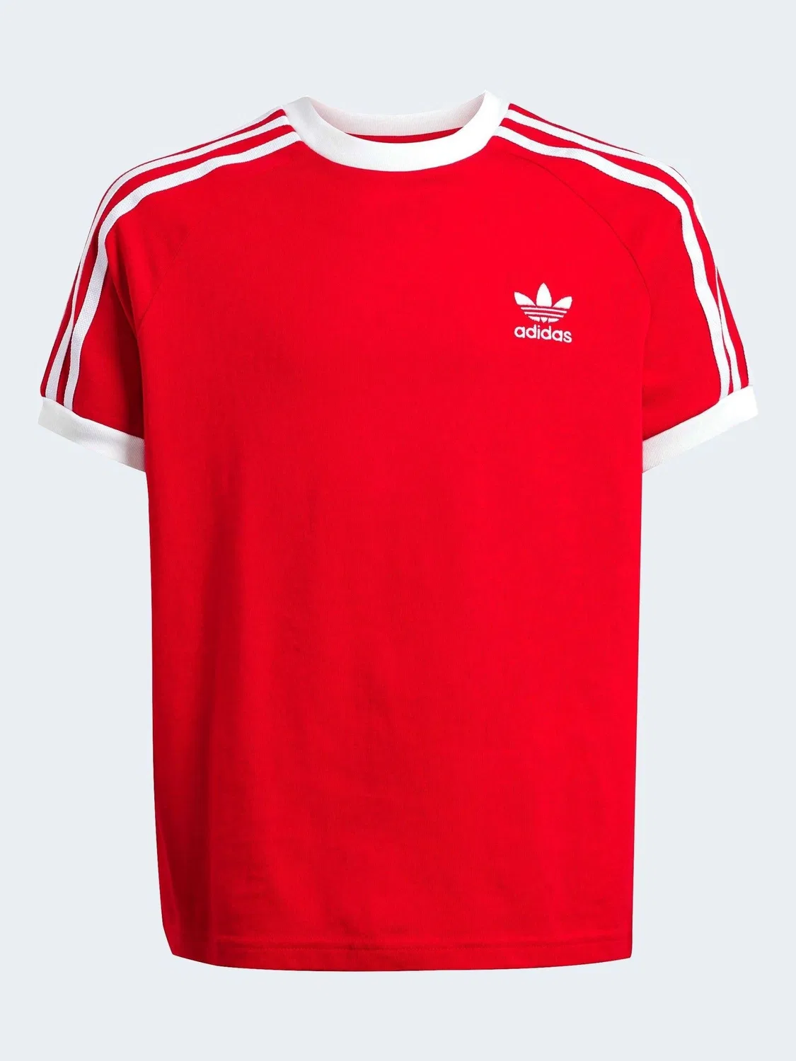 Футболка с тремя полосками adidas Originals Adicolor, красный