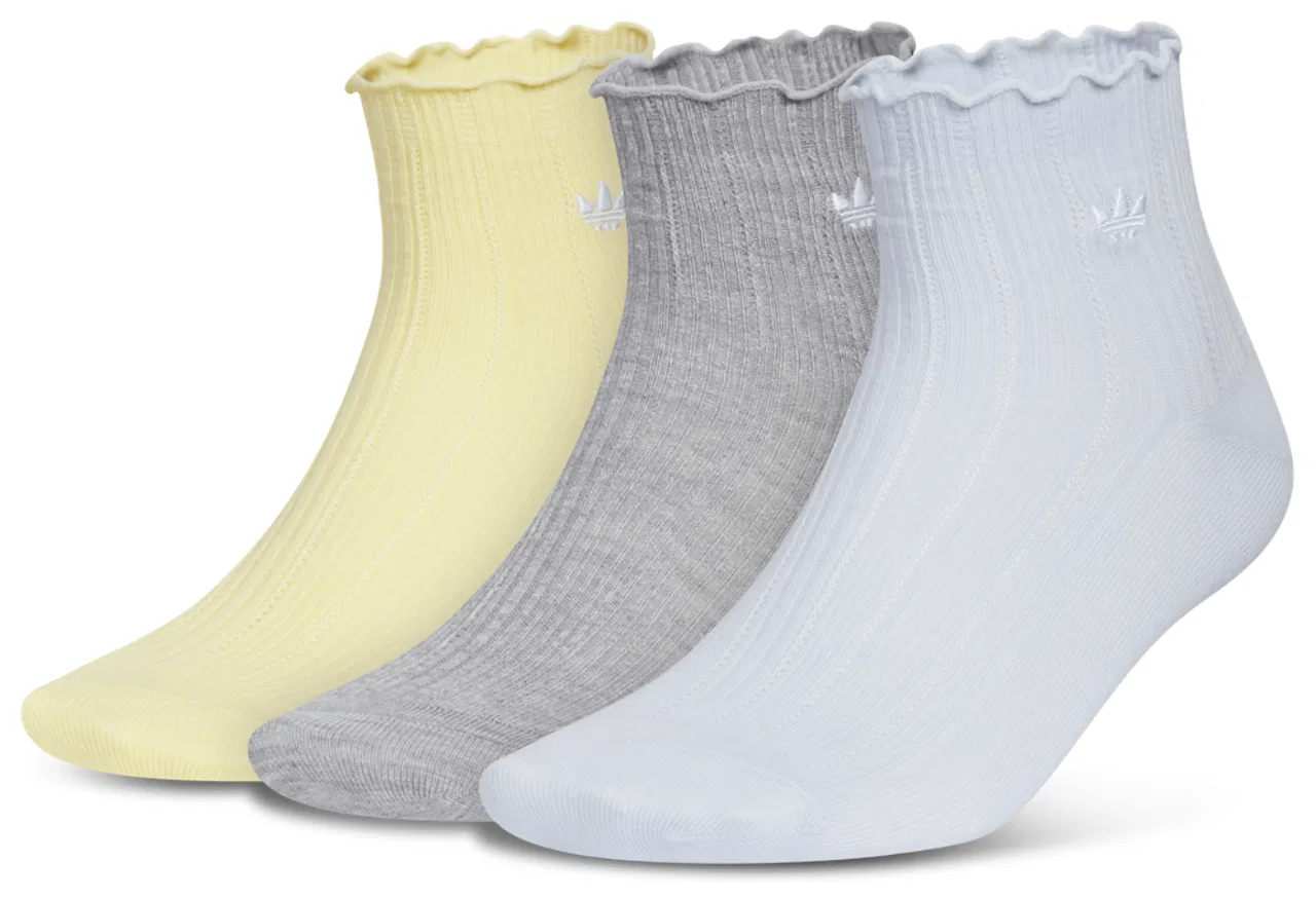 Носки Quarter Socks 3-Pack Adidas, цвет Orange Tint/Heather Grey/Crystal Sky Blue