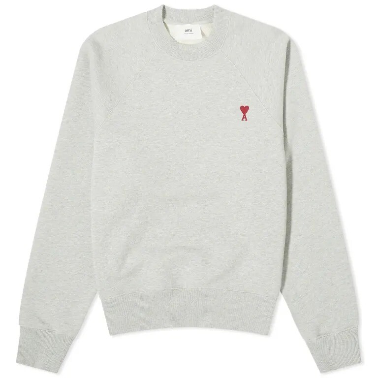 

Свитшот Ami Paris Red Small Ami De Coeur, светло-серый